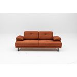 Casa si Gradina - Mobilier - Canapele si coltare - Canapele - Canapea extensibila, Hanah Home, lemn fag, portocaliu, 199x99x83 cm - Infinity.ro