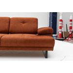 Casa si Gradina - Mobilier - Canapele si coltare - Canapele - Canapea extensibila, Hanah Home, lemn fag, portocaliu, 199x99x83 cm - Infinity.ro