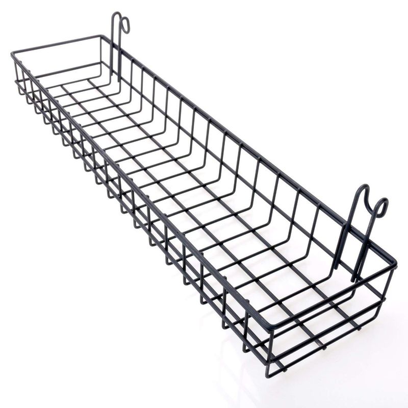 Casa si Gradina - Bucatarie si vesela - Organizare si depozitare bucatarie - Suporturi tacamuri si vase - Etagere de perete, Wallxpert, metal, negru, 40x9x11 cm - Infinity.ro
