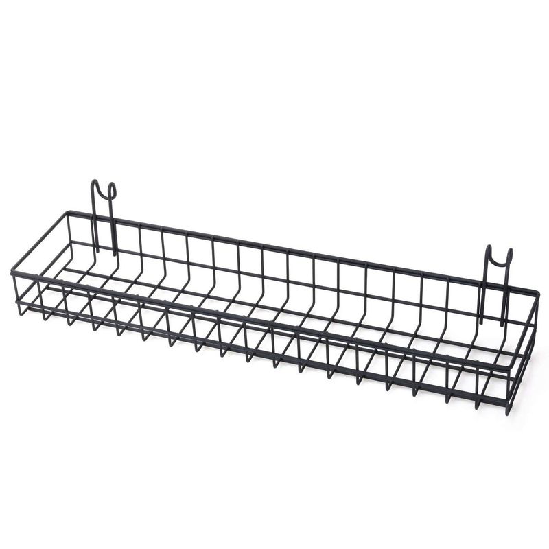 Casa si Gradina - Bucatarie si vesela - Organizare si depozitare bucatarie - Suporturi tacamuri si vase - Etagere de perete, Wallxpert, metal, negru, 40x9x11 cm - Infinity.ro