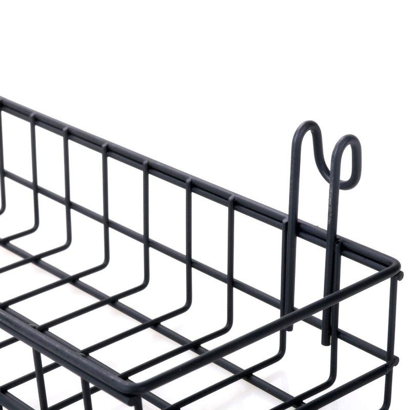 Casa si Gradina - Bucatarie si vesela - Organizare si depozitare bucatarie - Suporturi tacamuri si vase - Etagere de perete, Wallxpert, metal, negru, 40x9x11 cm - Infinity.ro