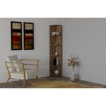 Casa si Gradina - Mobilier - Biblioteci si rafturi - Etajere - Etajera, Hanah Home, PAL melaminat, nuc, 25x25x160 cm - Infinity.ro