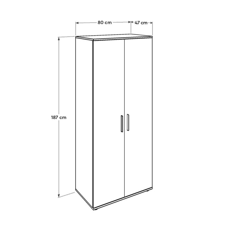 Casa si Gradina - Mobilier - Dulapuri si sifoniere - Sifoniere - Sifonier, Hanah Home, pal melaminat, alb, 80x47x187 cm - Infinity.ro