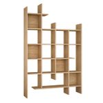 Casa si Gradina - Mobilier - Biblioteci si rafturi - Biblioteci - Biblioteca, Hanah Home, PAL melaminat, stejar, 122x25.5x188 cm - Infinity.ro