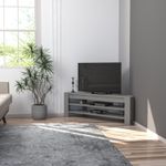 Casa si Gradina - Mobilier - Comode si corpuri - Comode - Comoda tv, Hanah Home, pal melaminat, gri, 120x40x30 cm - Infinity.ro