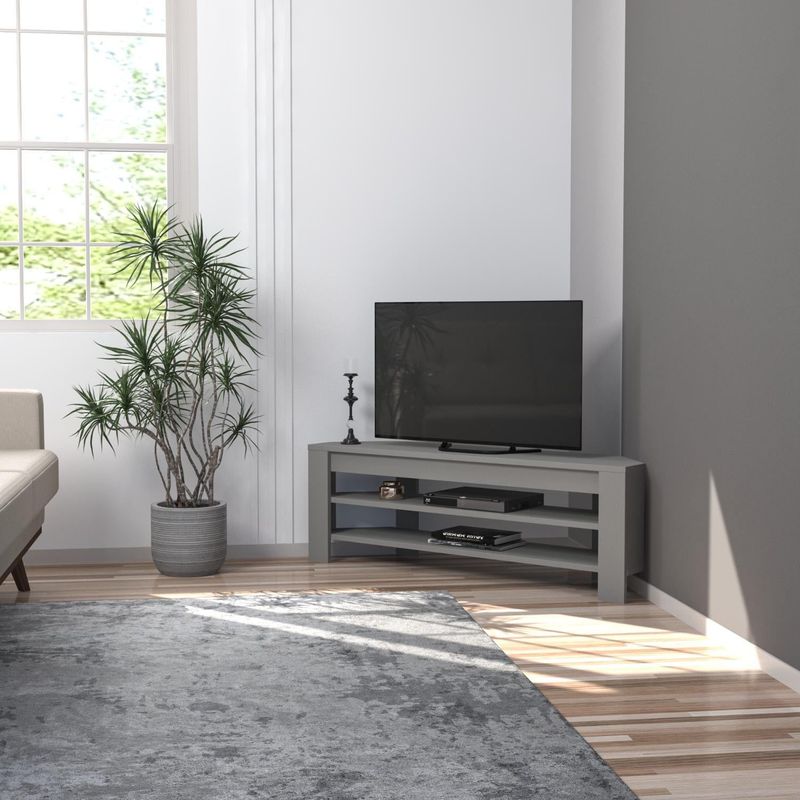 Casa si Gradina - Mobilier - Comode si corpuri - Comode - Comoda tv, Hanah Home, pal melaminat, gri, 120x40x30 cm - Infinity.ro