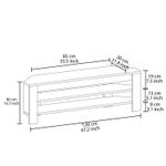 Casa si Gradina - Mobilier - Comode si corpuri - Comode - Comoda tv, Hanah Home, pal melaminat, gri, 120x40x30 cm - Infinity.ro