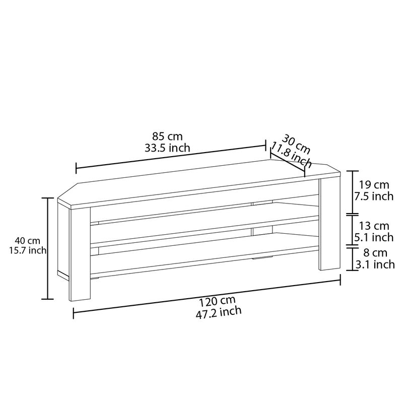 Casa si Gradina - Mobilier - Comode si corpuri - Comode - Comoda tv, Hanah Home, pal melaminat, gri, 120x40x30 cm - Infinity.ro