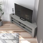 Casa si Gradina - Mobilier - Comode si corpuri - Comode - Comoda tv, Hanah Home, pal melaminat, gri, 120x40x30 cm - Infinity.ro