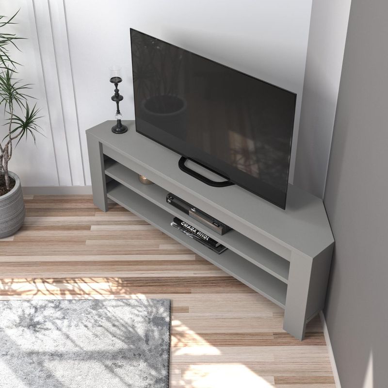 Casa si Gradina - Mobilier - Comode si corpuri - Comode - Comoda tv, Hanah Home, pal melaminat, gri, 120x40x30 cm - Infinity.ro