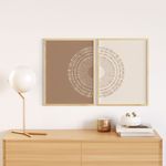 Casa si Gradina - Decoratiuni - Tablouri - Tablou decorativ cu rama, Wallxpert, mdf, multicolor, 50x70 cm, set 2 bucati, 693BSE3032 - Infinity.ro