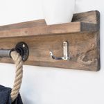 Casa si Gradina - Mobilier - Organizare si depozitare - Cuiere - Cuiere, Hanah Home, lemn de molid, nuc, 70x14x12 cm - Infinity.ro
