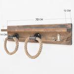 Casa si Gradina - Mobilier - Organizare si depozitare - Cuiere - Cuiere, Hanah Home, lemn de molid, nuc, 70x14x12 cm - Infinity.ro