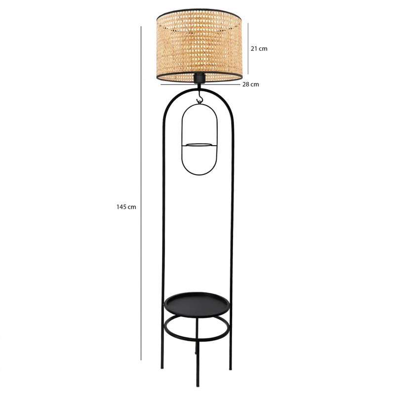 Casa si Gradina - Corpuri si surse de iluminat - Veioze si lampi - Lampadare - Lampadar, Opviq, ratan, 145 cm - Infinity.ro