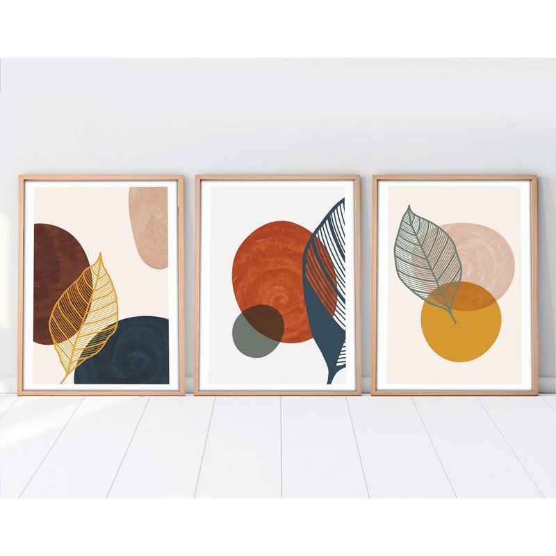 Casa si Gradina - Decoratiuni - Tablouri - Tablou decorativ inramat, Wallxpert, mdf, multicolor, 50x70 cm, 3 piese, 693BSE1518 - Infinity.ro