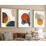 Casa si Gradina - Decoratiuni - Tablouri - Tablou decorativ inramat, Wallxpert, mdf, multicolor, 50x70 cm, 3 piese, 693BSE1518 - Infinity.ro