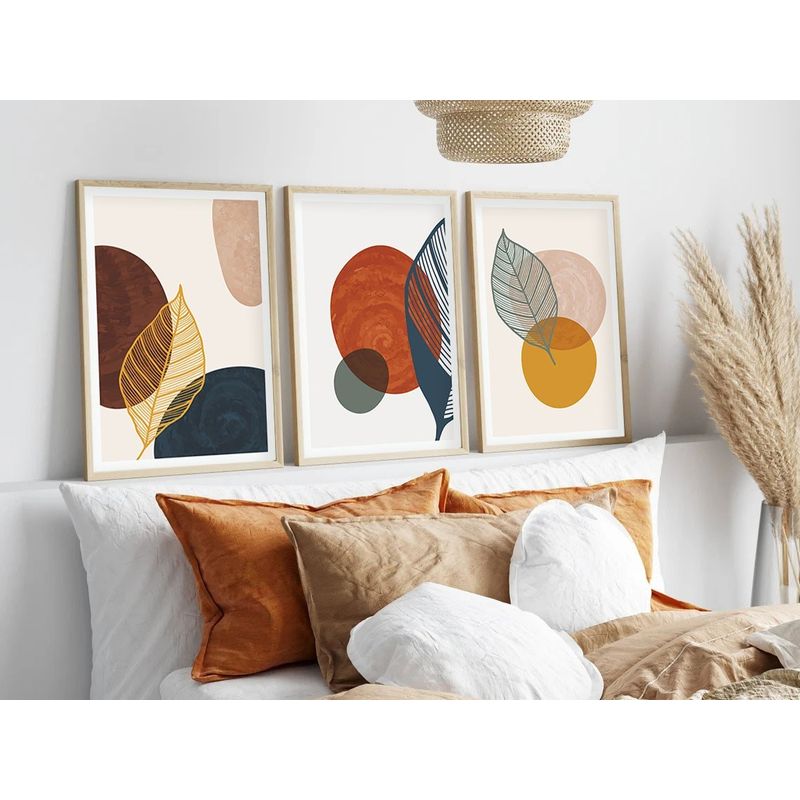 Casa si Gradina - Decoratiuni - Tablouri - Tablou decorativ inramat, Wallxpert, mdf, multicolor, 50x70 cm, 3 piese, 693BSE1518 - Infinity.ro