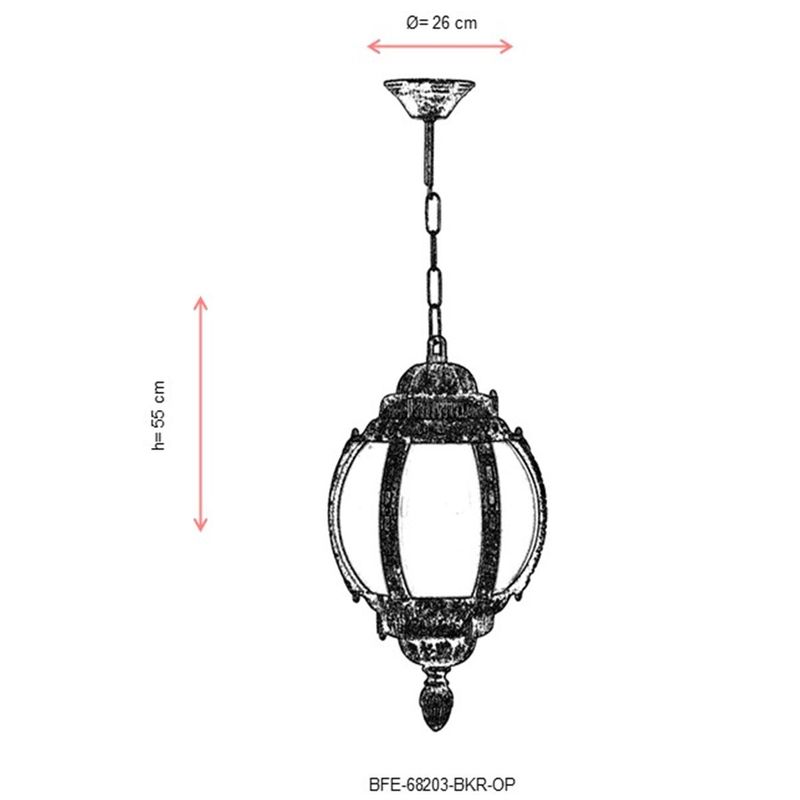 Casa si Gradina - Corpuri si surse de iluminat - Iluminat exterior - Lanterne - Candelabru de exterior, Opviq, abs, maro, 55x26 cm - Infinity.ro