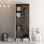 Casa si Gradina - Mobilier - Dulapuri si sifoniere - Sifoniere - Sifonier, Hanah Home, pal melaminat, nuc si crem, 80x47.5x201.4 cm, 845HCT5431 - Infinity.ro