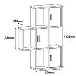 Casa si Gradina - Mobilier - Biblioteci si rafturi - Rafturi - Raft de perete, Hanah Home, pal melaminat, nuc si crem, 50x20x112.6 cm - Infinity.ro