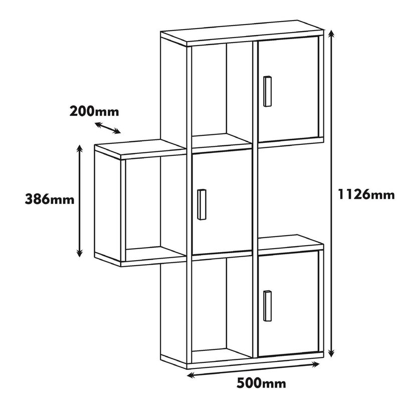 Casa si Gradina - Mobilier - Biblioteci si rafturi - Rafturi - Raft de perete, Hanah Home, pal melaminat, nuc si crem, 50x20x112.6 cm - Infinity.ro