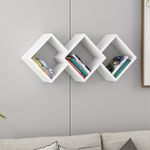 Casa si Gradina - Mobilier - Biblioteci si rafturi - Etajere - Etajera de perete, Hanah Home, pal melaminat, alb, 102x42x20 cm - Infinity.ro
