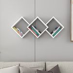 Casa si Gradina - Mobilier - Biblioteci si rafturi - Etajere - Etajera de perete, Hanah Home, pal melaminat, alb, 102x42x20 cm - Infinity.ro