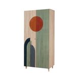 Casa si Gradina - Mobilier - Dulapuri si sifoniere - Sifoniere - Sifonier, Hanah Home, pal melaminat, sonoma, 90x52x192 cm - Infinity.ro