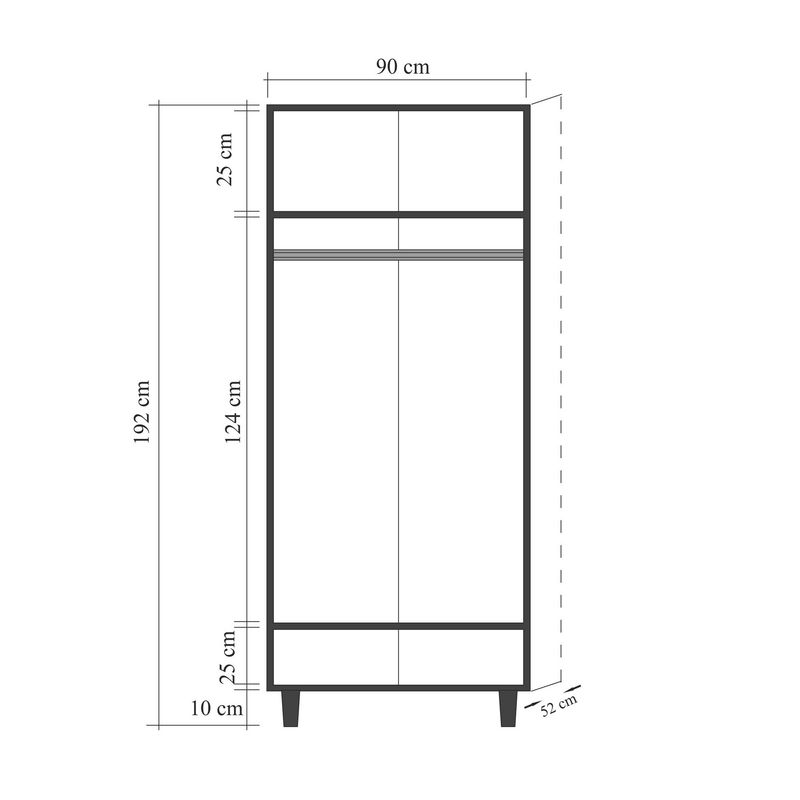 Casa si Gradina - Mobilier - Dulapuri si sifoniere - Sifoniere - Sifonier, Hanah Home, pal melaminat, sonoma, 90x52x192 cm - Infinity.ro