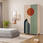 Casa si Gradina - Mobilier - Dulapuri si sifoniere - Sifoniere - Sifonier, Hanah Home, pal melaminat, sonoma, 90x52x192 cm - Infinity.ro