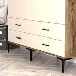 Casa si Gradina - Mobilier - Dulapuri si sifoniere - Sifoniere - Dulap, Hanah Home, pal melaminat, nuc si crem, 160x47.5x201.4 cm, 845HCT5486 - Infinity.ro