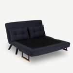 Casa si Gradina - Mobilier - Canapele si coltare - Canapele - Canapea extensibila, Hanah Home, metal si poliester, negru, 175x133 cm - Infinity.ro