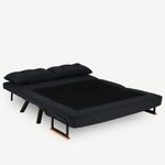 Casa si Gradina - Mobilier - Canapele si coltare - Canapele - Canapea extensibila, Hanah Home, metal si poliester, negru, 175x133 cm - Infinity.ro