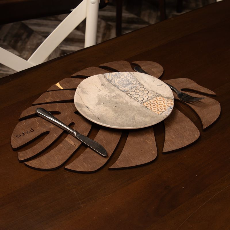 Casa si Gradina - Textile si covoare - Textile bucatarie - Fete de masa - Set covorase de masa, Hermia, lemn, wenge, 33x45 cm, 6 bucati - Infinity.ro