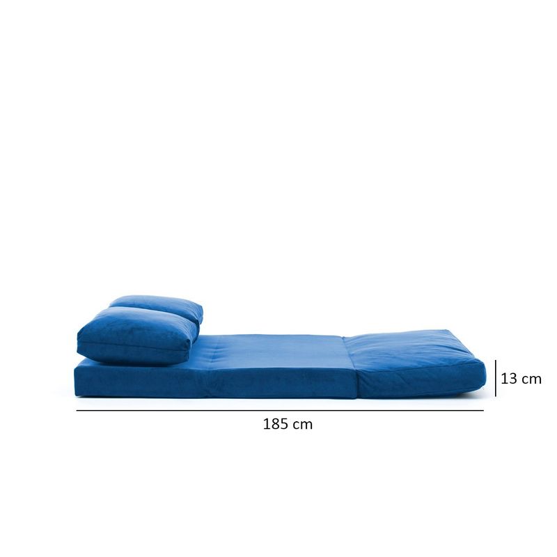 Casa si Gradina - Mobilier - Canapele si coltare - Canapele - Canapea extensibila, Hanah Home, metal, textil poliester, albastru, 185x120 cm - Infinity.ro