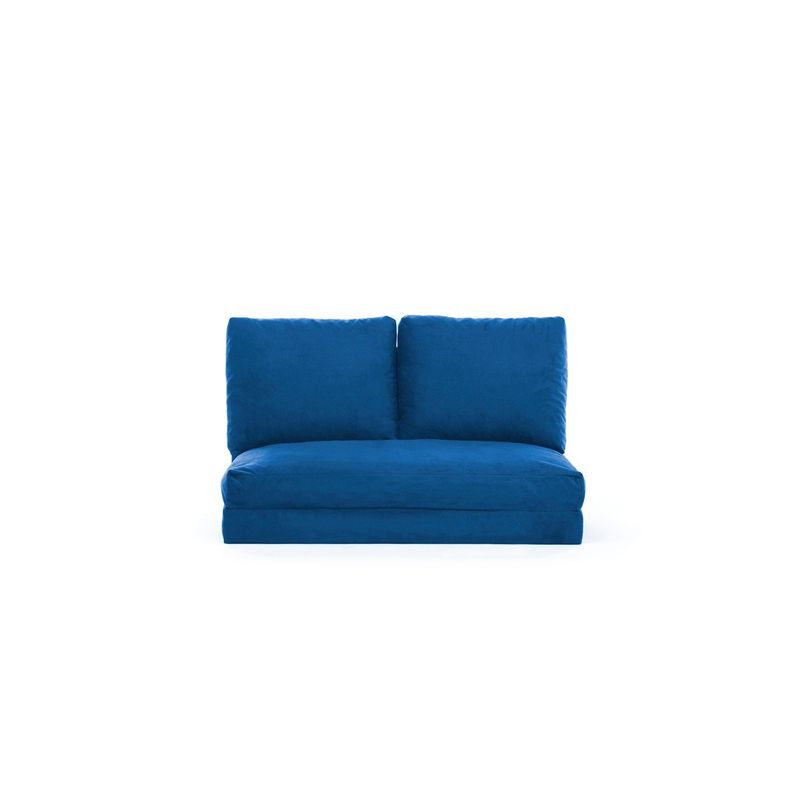 Casa si Gradina - Mobilier - Canapele si coltare - Canapele - Canapea extensibila, Hanah Home, metal, textil poliester, albastru, 185x120 cm - Infinity.ro