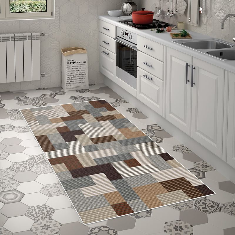 Casa si Gradina - Textile si covoare - Covoare - Covorase intrare - Covoras de intrare, Conceptum Hypnose, cafea, 80x150 cm, 100% poliamida, antiderapant, lavabil la masina, 955ANR1772 - Infinity.ro