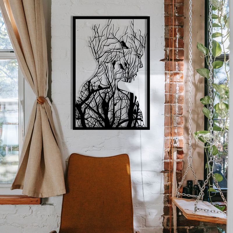 Casa si Gradina - Decoratiuni - Decoratiuni perete - Accesoriu decorativ de perete, Wallxpert, metal, negru, 42x62 cm - Infinity.ro