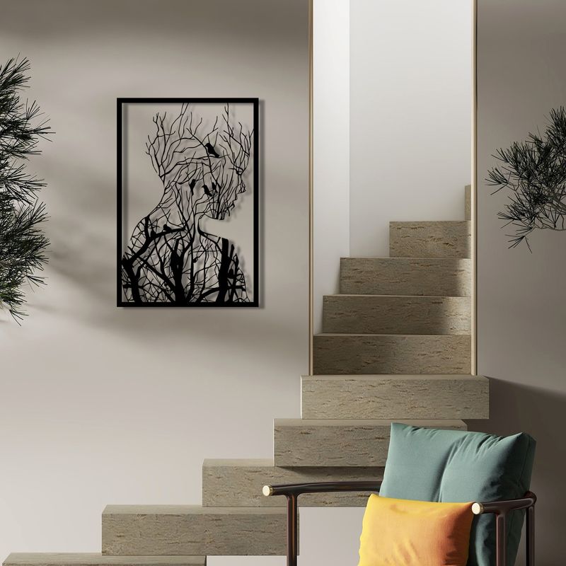Casa si Gradina - Decoratiuni - Decoratiuni perete - Accesoriu decorativ de perete, Wallxpert, metal, negru, 42x62 cm - Infinity.ro