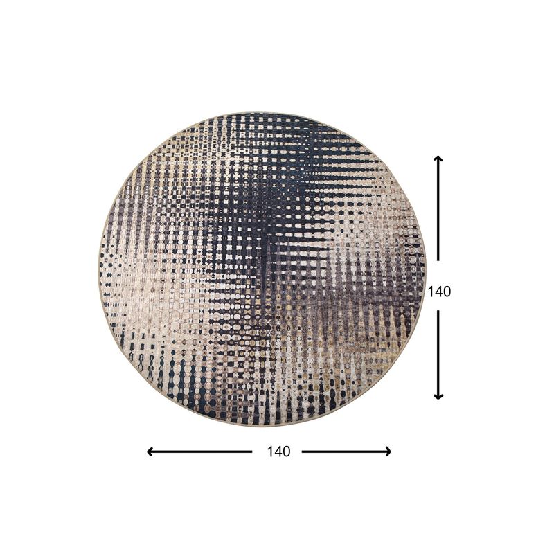 Casa si Gradina - Textile si covoare - Covoare - Covoare casa - Covor rotund, Conceptum Hypnose, multicolor, 140 cm, 100% poliester, antiderapant, lavabil la masina, 882CHL1307 - Infinity.ro