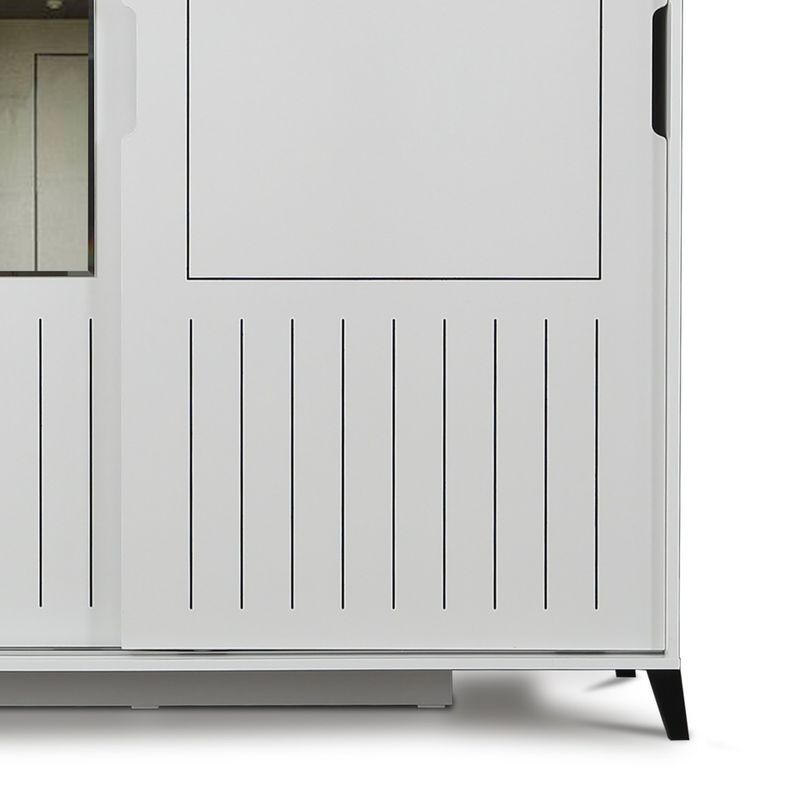 Casa si Gradina - Mobilier - Dulapuri si sifoniere - Sifoniere - Sifonier, Hanah Home, pal melaminat, alb, 190x60x216 cm - Infinity.ro