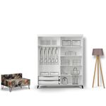 Casa si Gradina - Mobilier - Dulapuri si sifoniere - Sifoniere - Sifonier, Hanah Home, pal melaminat, alb, 190x60x216 cm - Infinity.ro