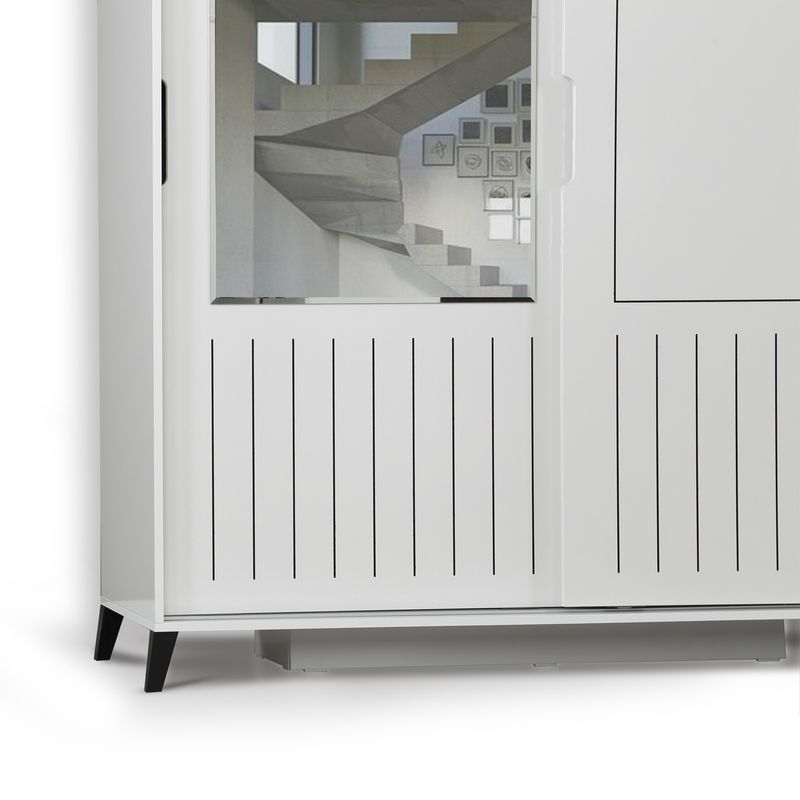Casa si Gradina - Mobilier - Dulapuri si sifoniere - Sifoniere - Sifonier, Hanah Home, pal melaminat, alb, 190x60x216 cm - Infinity.ro