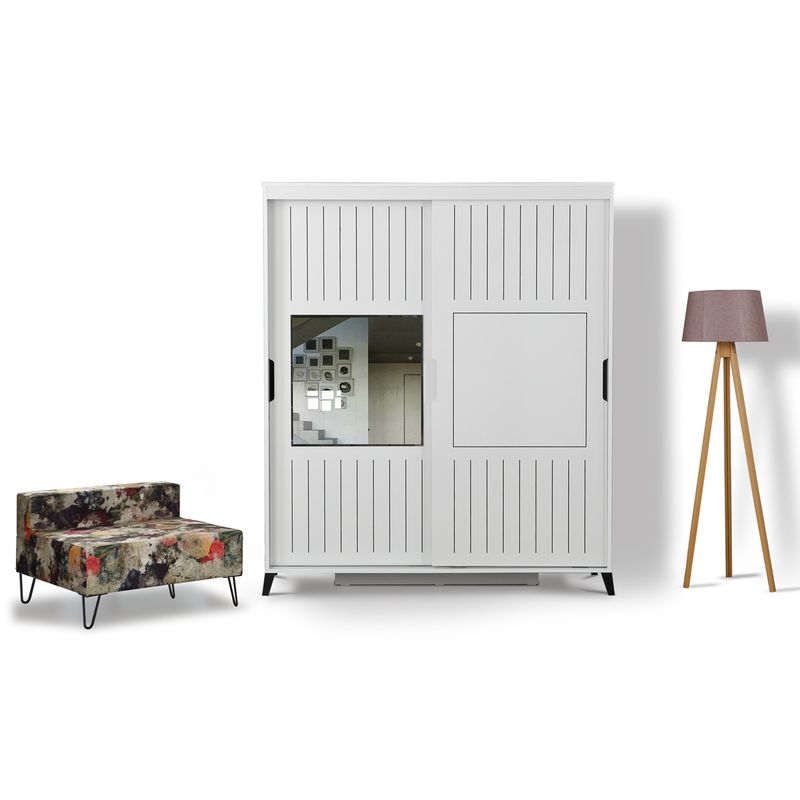 Casa si Gradina - Mobilier - Dulapuri si sifoniere - Sifoniere - Sifonier, Hanah Home, pal melaminat, alb, 190x60x216 cm - Infinity.ro