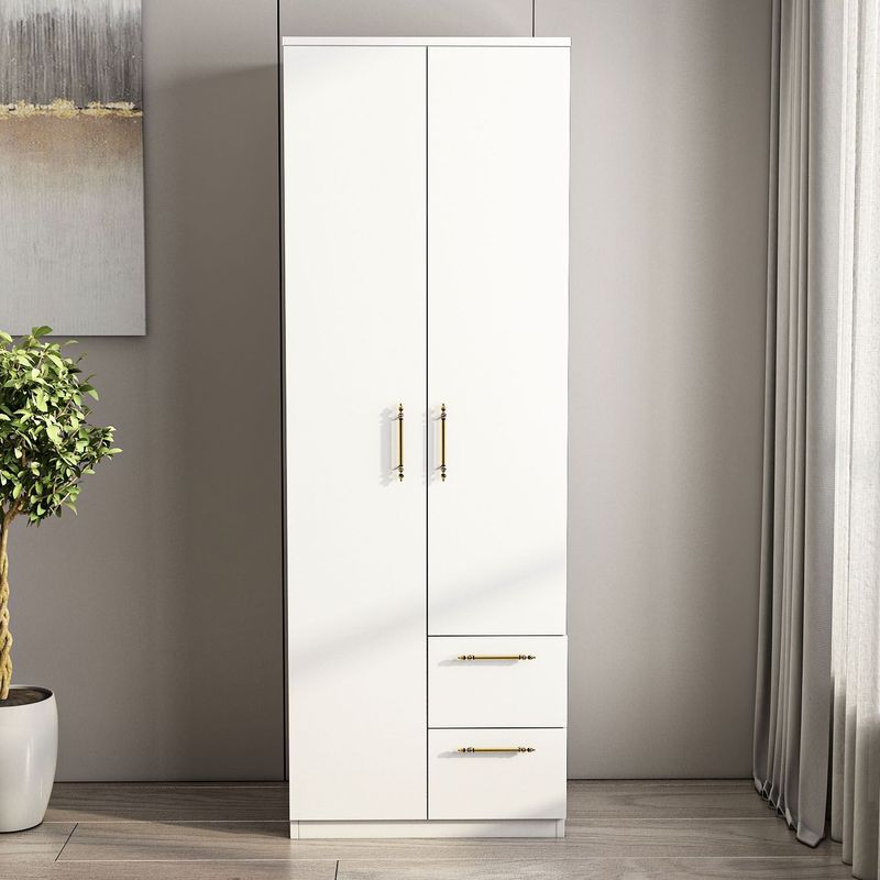 Casa si Gradina - Mobilier - Dulapuri si sifoniere - Sifoniere - Sifonier, Hanah Home, pal melaminat, alb, 60x45x171.8 cm, 382NRC1162 - Infinity.ro