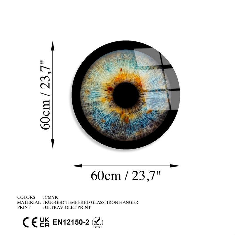 Casa si Gradina - Decoratiuni - Tablouri - Tablou decorativ din sticla calita, Wallxpert, multicolor, diametru 60 cm, grosime 4 mm - Infinity.ro