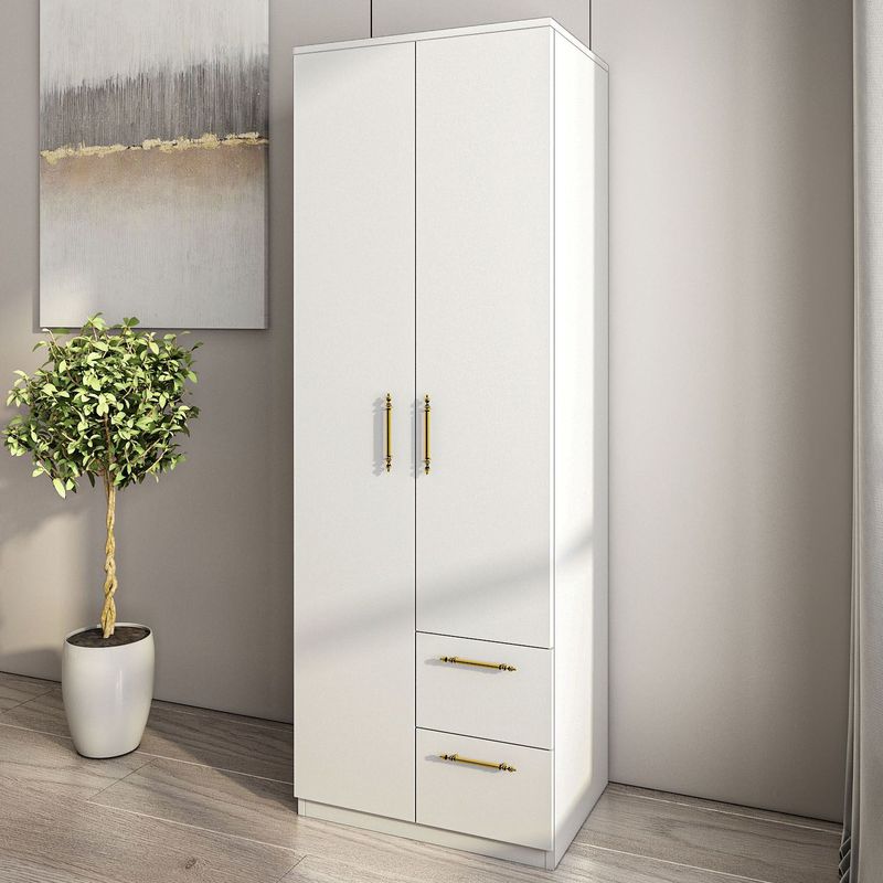 Casa si Gradina - Mobilier - Dulapuri si sifoniere - Sifoniere - Sifonier, Hanah Home, pal melaminat, alb, 60x45x171.8 cm, 382NRC1162 - Infinity.ro