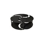 Casa si Gradina - Mobilier - Mese si birouri - Masute de cafea - Set masute de cafea, Hanah Home, mdf, negru, 3 piese, diametru 70 cm, inaltime 38 cm - Infinity.ro