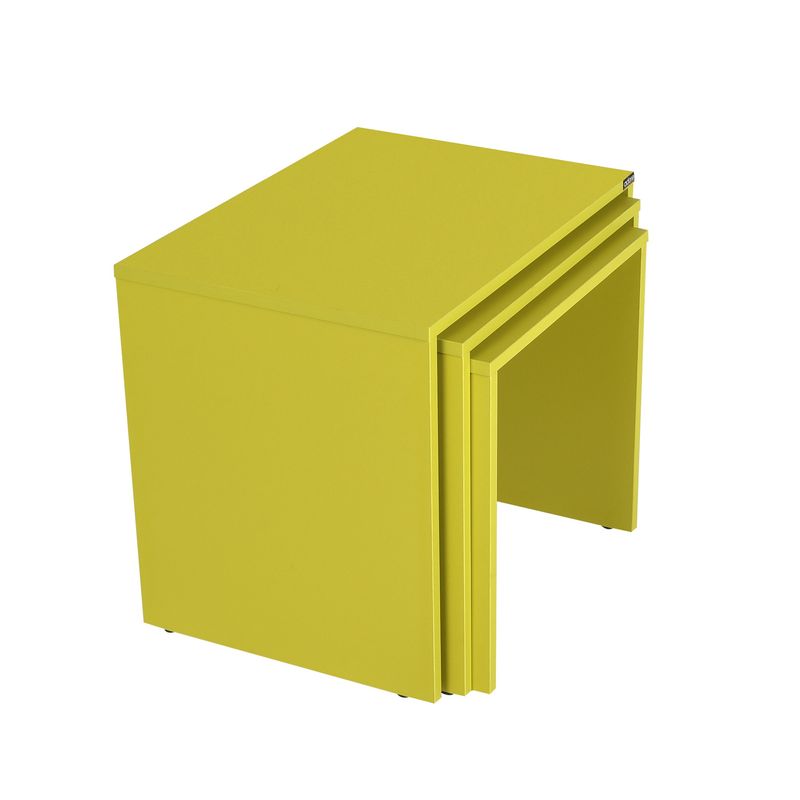 Casa si Gradina - Mobilier - Mese si birouri - Masute de cafea - Masa de cuib, Hanah Home, panou de particule melaminat, verde, 55x40x47 cm - Infinity.ro