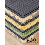 Casa si Gradina - Bucatarie si vesela - Organizare si depozitare bucatarie - Cutii alimentare - Set cutii de depozitare, Hermia, plastic, antracit, 27.5x5x22.5 cm, 8 piese - Infinity.ro